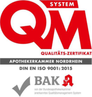 Qualitäts-Zertifikat Apothekerkammer Nordrhein